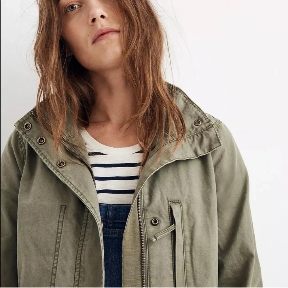 NWT Madewell Passage Utility Jacket Olive Green Size S - Picture 5 of 14